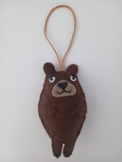 ZAWIESZKA "MISIO BRUNATNY" FILC RĘKODZIEŁO