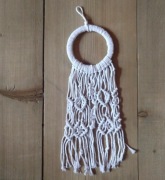 Makrama łapacz snów biały boho etno rustic