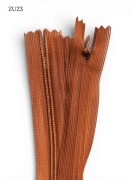 Zamek błyskawiczny kryty SAS 20cm #3, brązowy. 10 sztuk