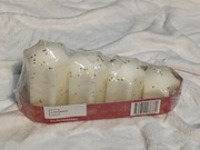 Komplet 4 świec dekoracyjnych Livarno home –  Białe z gwiazdkami