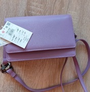 Fioletowa torebka Reserved, skóra, crossbody