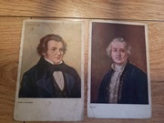 2 kolekcjonerskie kartki pocztowe schubert i gluck