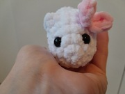 Pluszak maskotka Sad hamster smutny chomik Handmade white escape room 