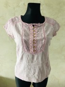 RESERVED bluzka lila krótki rękaw t-shirt 36 S