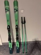 Narty Fischer męskie RC One 73, 160 cm, wiązania, kije.