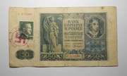 stary banknot 50 zł 1941 rzadki