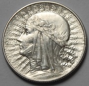 5 złotych Głowa Kobiety Polonia 1934 rzadka okołomennicza