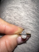 Prezent Idealny /zaręczyny Złoty 585 pierścionek z Moissanitem 