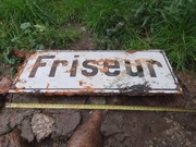 Oryginalny przedwojenny szyld niemiecki FRISEUR