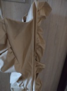 BOOHOO SUKIENKA GŁADKA BEŻOWA ROZM L