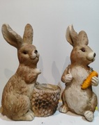 Zające  figurka do ogrodu,osłonka na donice