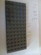 płyta Lego, ciemny szary, 14x6