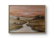 "Na Pastwisku o Zmierzchu" 50x70 cm. | pejzaż, obraz akrylowy