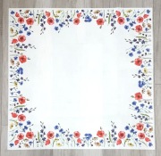 Serwetka w czerwone maki na białym tle 80x80cm