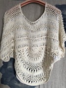 ZARA   BASIC  AŻUROWA NARZUTKA  R.S 