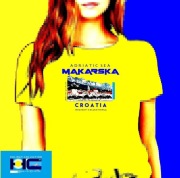 koszulka MAKARSKA, damska, rozmiar L zolta