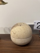 Kadzielnica kamienna naturalny kamień kula kadzidło trawertyn japandi