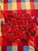 Lego mix czerwonych klocków, 1.22kg