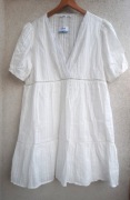 Sinsay Sukienka Biała Bawełna Rozmiar 2XL/44