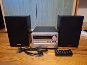 Odtwarzacz CD wieża Panasonic SA-PM250 + Kolumny + Pilot