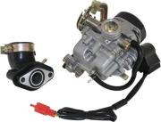 Gaźnik 19mm z E-Choke i kolektorem do 4-suwa 50cc Garelli Flexi Tiesse Fou