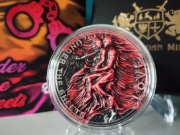 LOVE Under the Sheets Color Edition Srebrna moneta 2 Oz  Kamerun 2022