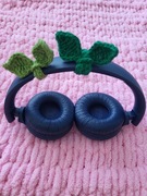 Kiełki liści szydełkowe na słuchawki