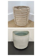 Zestaw 2 osłonek rattanowa H&M i ceramiczna, 15, 15,5 cm