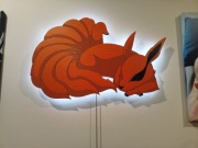 Lampka Kitsune ręcznie malowana 