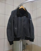 kurtka męska typu bomberka M kolor ciemnoszary sprany czarny z efek