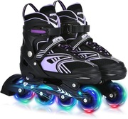 Łyżworolki 4 rozmiary, regulowane kółka LED