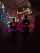 We like it raw Neonowe Napisy Na Ścianę Sushi Neon