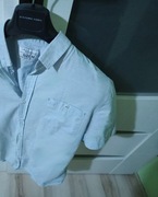 Męska Niebieska Koszula z Krótkim Rękawem M Jean Pascale