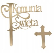 Topper na tort Pierwsza Komunia + brelok gratis