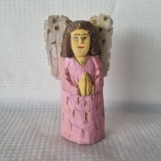 rzeźba ludowa ANIOŁ - Jadwiga MATUSIAK - 14 cm