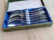 ŁYŻECZKI DO HERBATY MONOGRAM SREBRO PRÓBA 800 NIEMCY