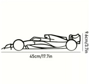 Metalowa grafika ścienna Supercar 40x16 cm dekoracja bolid f1