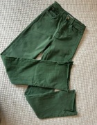 Stradivarius spodnie zielone z szerzy dzwony xs 34 modne jesień
