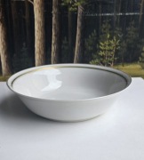 Duża misa Ćmielów PRL porcelana vintage złocenia misa sałatkowa