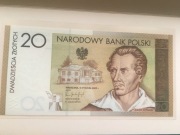 Banknot 20zł ,,Słowacki,,stan bankowy UNC+folder+folder okolicznościowy.