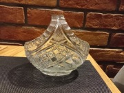 Koszyczek koszyka vintage PRL szkło kryształowe kryształ nacinane