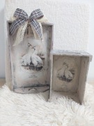 Taca skrzyneczka decoupage zestaw