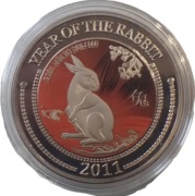 Niue 2 dolary z 2011 roku - KRÓLIK - KOPIA - KOLOR - OBEJRZYJ MOJĄ OFERTĘ