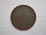 3 Pfenninge 1854 A