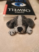 Ręcznie robiona zakładka do książki piesek