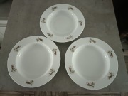 Talerze głębokie Chodzież Różyczka 3 szt porcelana PRL