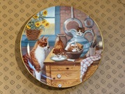 HAMILTON COLLECTION 1988 Talerz ozdobny porcelanowy koty