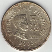 Filipiny 5 piso peso 2005 - 27 mm - nr 1