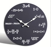 ZEGAR ŚCIENNY z matematycznymi zadaniami. NOWY. 