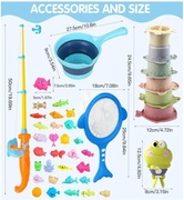 Zestaw zabawek do kąpieli dla niemowląt, 40 elementów